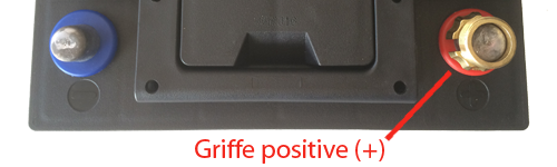 Cosse de batterie (noir) - pôle négatif - GALLET EQUIPEMENTS
