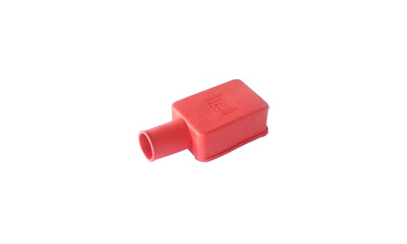 Cache protection borne batterie positive en PVC Rouge