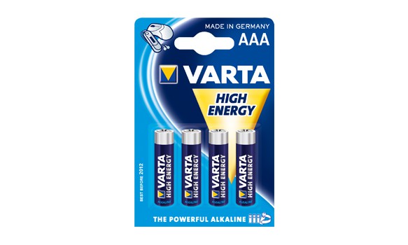 4 Piles LR03 AAA Varta High Energy 1,5V - PILES/Piles LR03 AAA